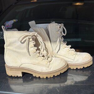 2/$20 Universal Thread Cream Combat Boots with Chunky Sole